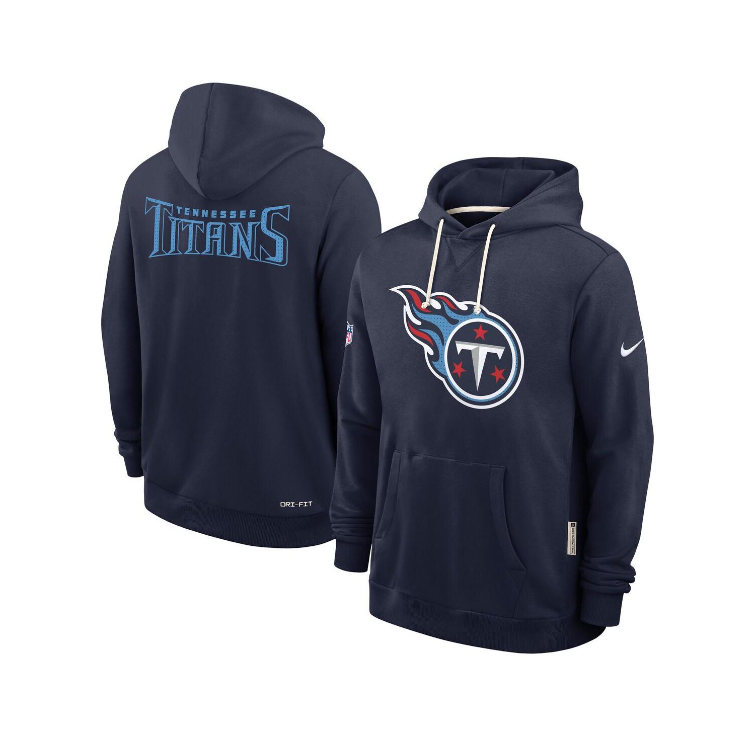 Men's Navy Tennessee Titans Sideline Standard Issue Initial Home Dri-FIT Hoodie
