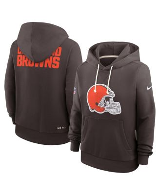 Women's Brown Cleveland Browns Sideline Standard Issue&nbsp;Initial Home&nbsp;Dri-FIT Hoodie