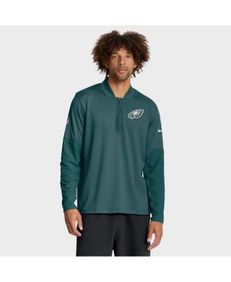 Nike - Men's Green Philadelphia Eagles Sideline Dri-FIT Half-Zip Pullover Hoodie