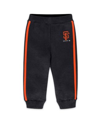 Newborn 2-Piece Black San Francisco Giants Fleece Crewneck and Pants Set