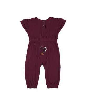 Baby Boys and Girls Maroon Virginia Tech Hokies Beautopia Waffle Knit Romper