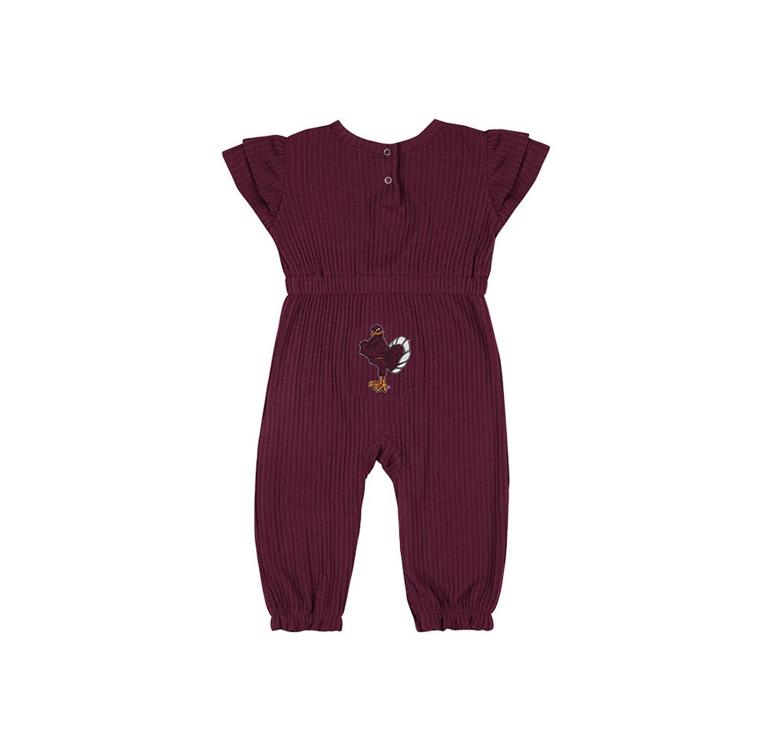 Baby Boys and Girls Maroon Virginia Tech Hokies Beautopia Waffle Knit Romper