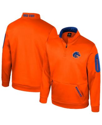 Colosseum - Men's Orange Boise State Broncos Mainframe Quarter-Zip Fleece Jacket