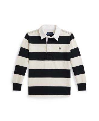 Boys' 2T-7 Striped Rugby T-Shirt