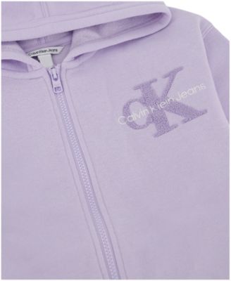 Girls' 7-16 Front-Zip Long Sleeve Hoodie