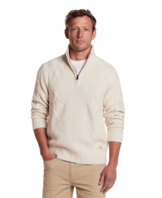 Weatherproof Vintage - Men's Cable-Knit Quarter-Zip Sweater
