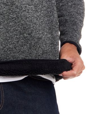 Men's Fleece Quarter Zip Sweater with Sherpa