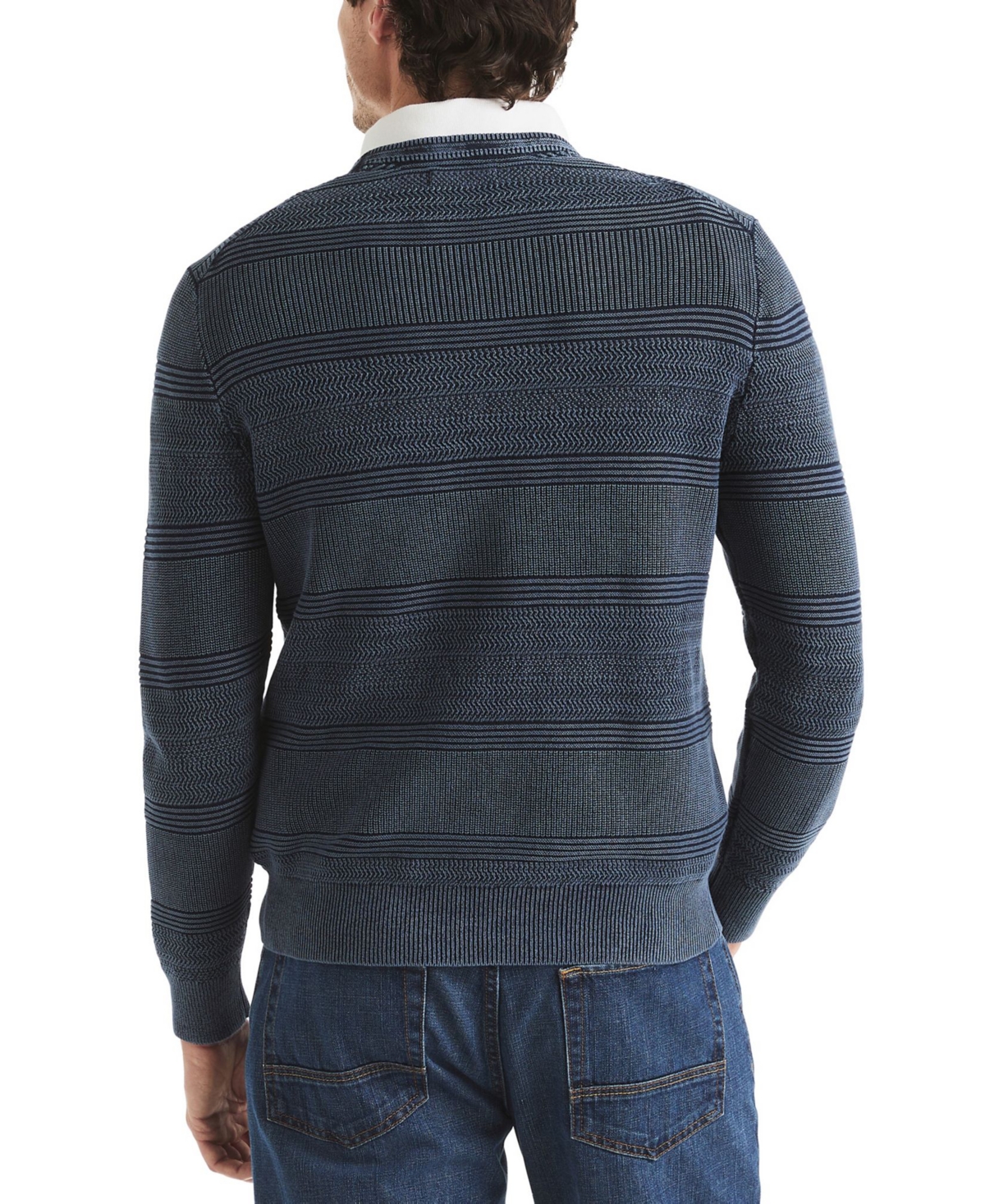 Nautica Men's Stonewashed Crewneck Sweater In Blue
