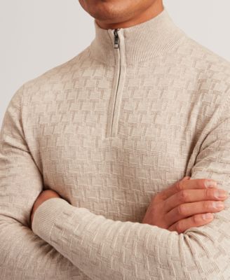 Men's Jeremee T Stitch Half Zip Long Sleeve Sweater
