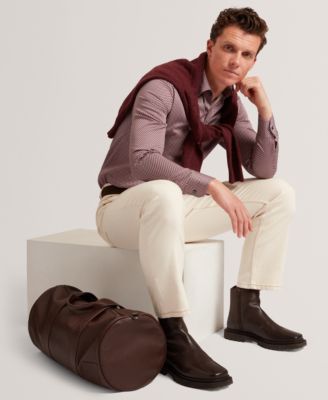 Men's Jozef Slim Mini Geometric Print Long Sleeve Shirt