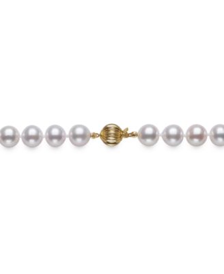 Cultured Akoya Pearl (8-8.5mm) Necklace in 14k Gold