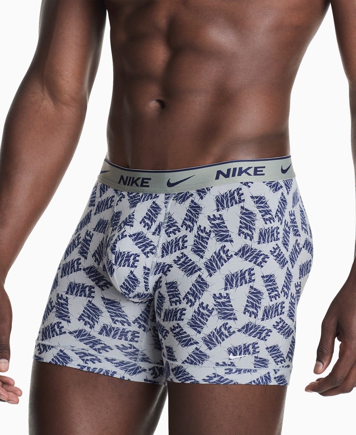 Nike Men's 3-pack Dri-fit Essential Cotton Stretch Boxer Briefs In Blue