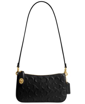 COACH - Penn Small Signature Patent Leather Shoulder Bag