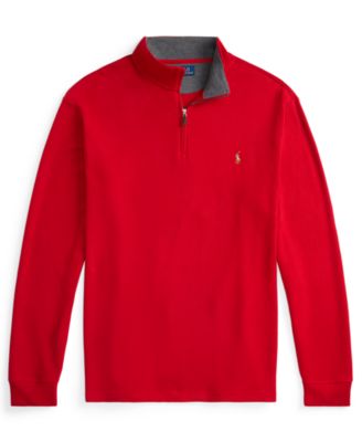 Men's Big & Tall Estate-Rib Quarter-Zip Pullover Sweater