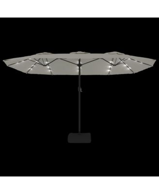 Garden Parasol Sand White Polyester Large Garden Parasol