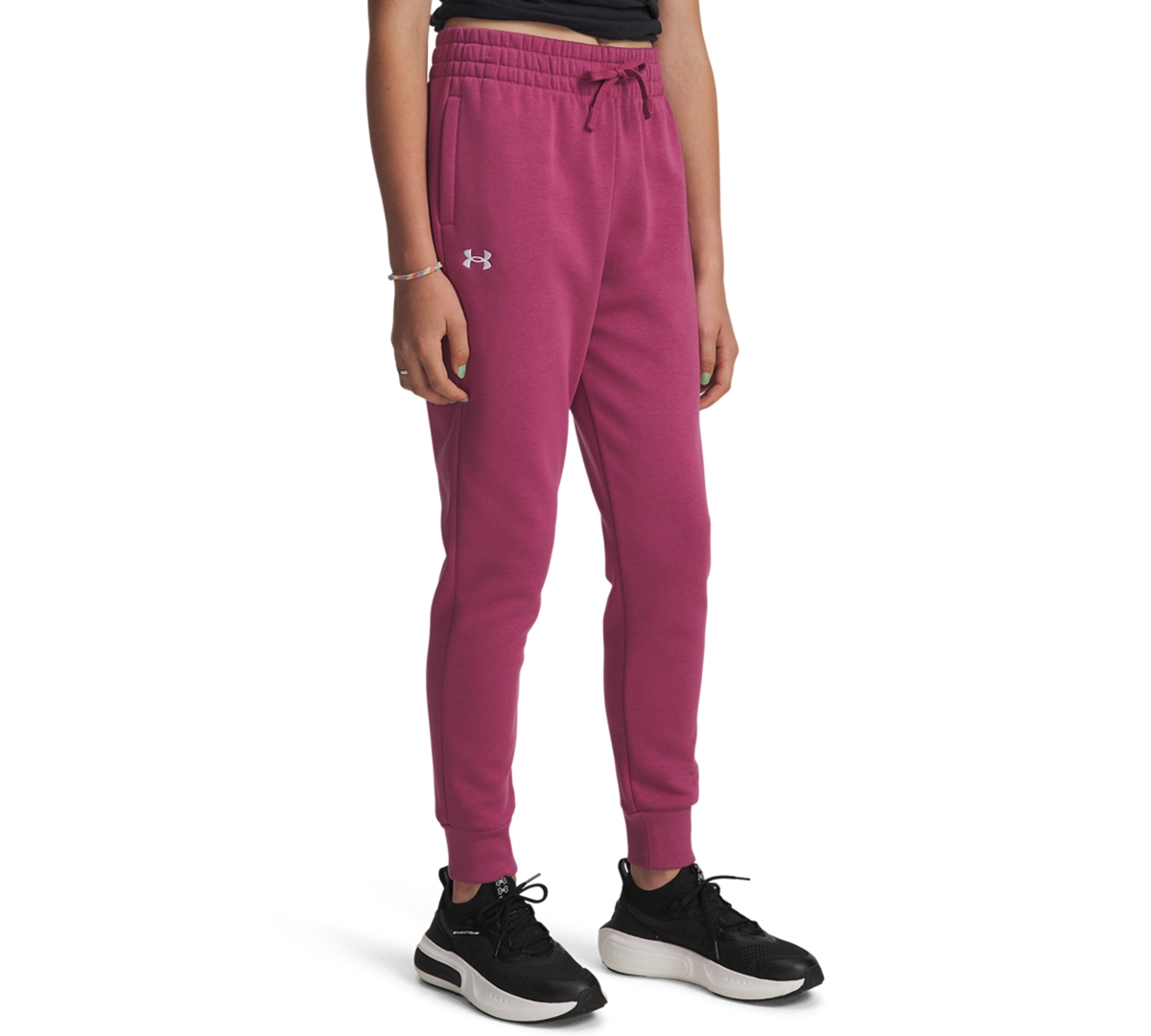 Under Armour Girls 6-20 Rival Fleece Joggers In Red