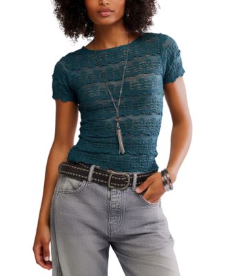 Free People - Women's Angelina Lace T-Shirt