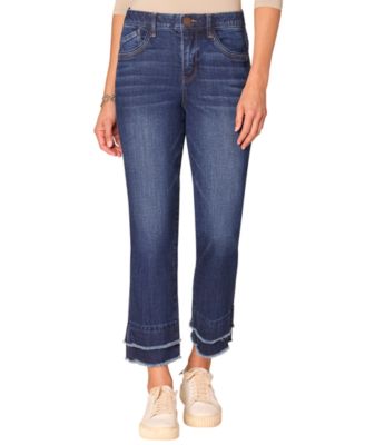 Petite "Ab" Solution Kick Flare Mid Rise Jeans
