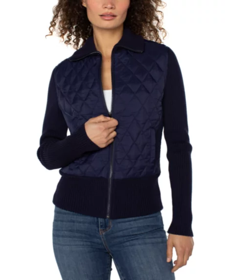 Petite Quilted Jacket - Sleek Navy
