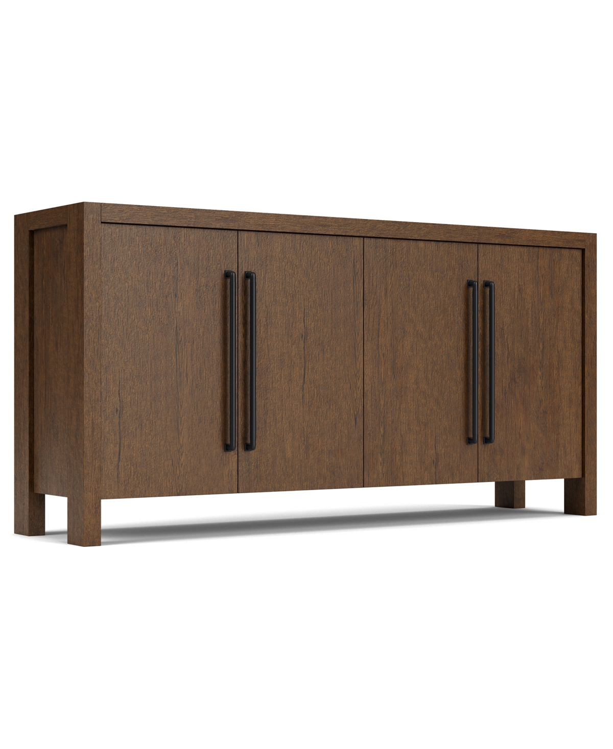 Macy's Davie Cracked Oak Server In Brown