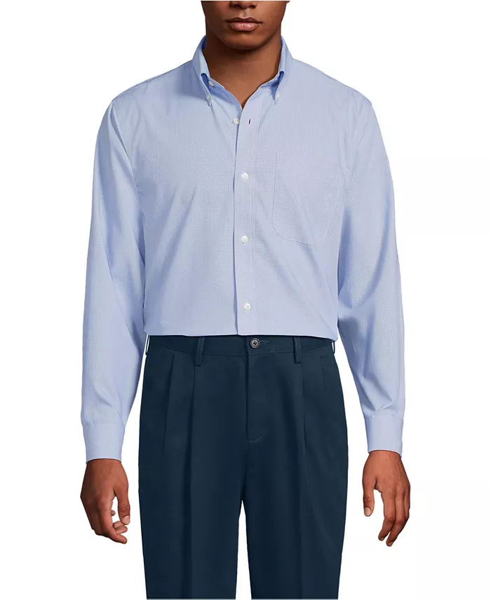 Men's No Iron Supima Cotton Pinpoint Buttondown Collar Dress Shirt