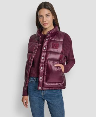 Women's Quilted Mock Neck Puffer Vest Jacket