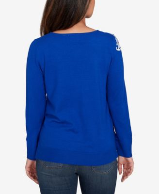 Petite Floral Paisley Jacquard Sweater