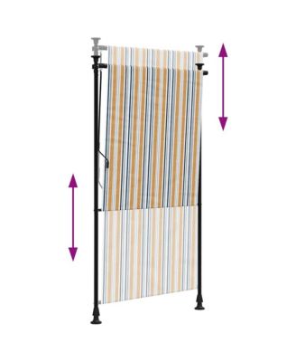 Outdoor Roller Blind Yellow and White