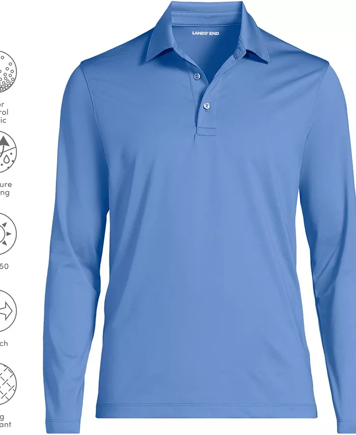 Men's Rapid Dry Long Sleeve Modern Fit Polo - thumbnail 8