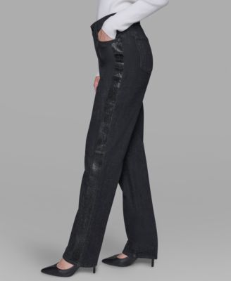 Petite Rhinestone Denim Jeans