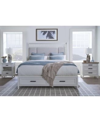 Parker House Americana Modern Bedroom 3 Drawer Nightstand with Charging Station