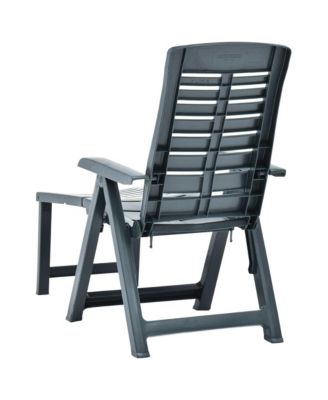 Sunlounger Green Plastic Medium Foldable Sunlounger Other Contemporary Folding Sun Lounger