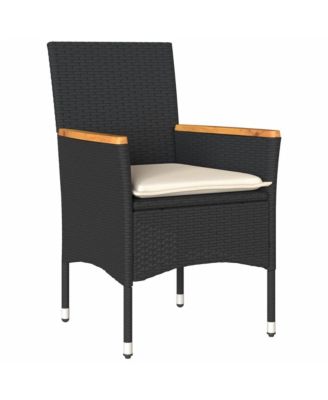 Garden Chair Black, Cream White