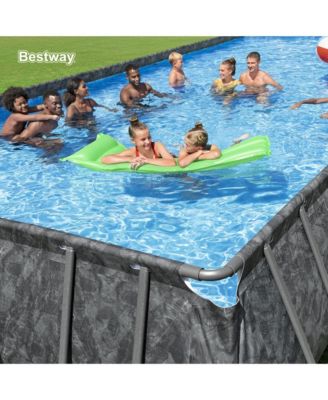 APX 365 18' x 9' x 52" Rectangular Above Ground Swimming Pool Set, Gray