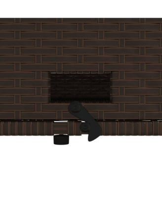 Patio Sofa Brown and Red Poly Rattan 2-Seater