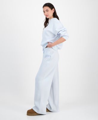 Juniors' Sequin Heart Wide-Leg Sweatpants