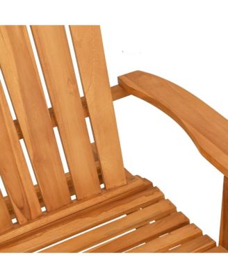 Garden Rocking Adirondack Chair Teak Solid teak wood Medium