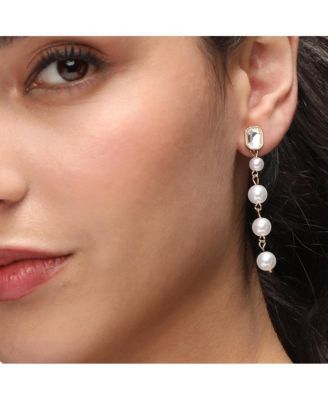 Women's Pearl Strand Drop Earrings