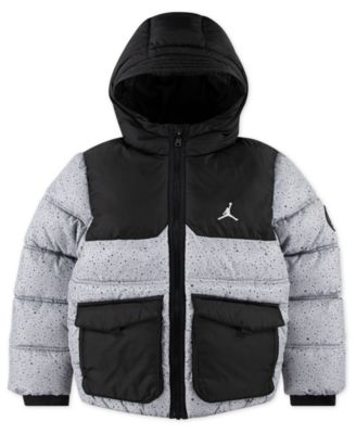 Jordan - Big Boys Printed Full-Zip Hooded Puffer Jacket