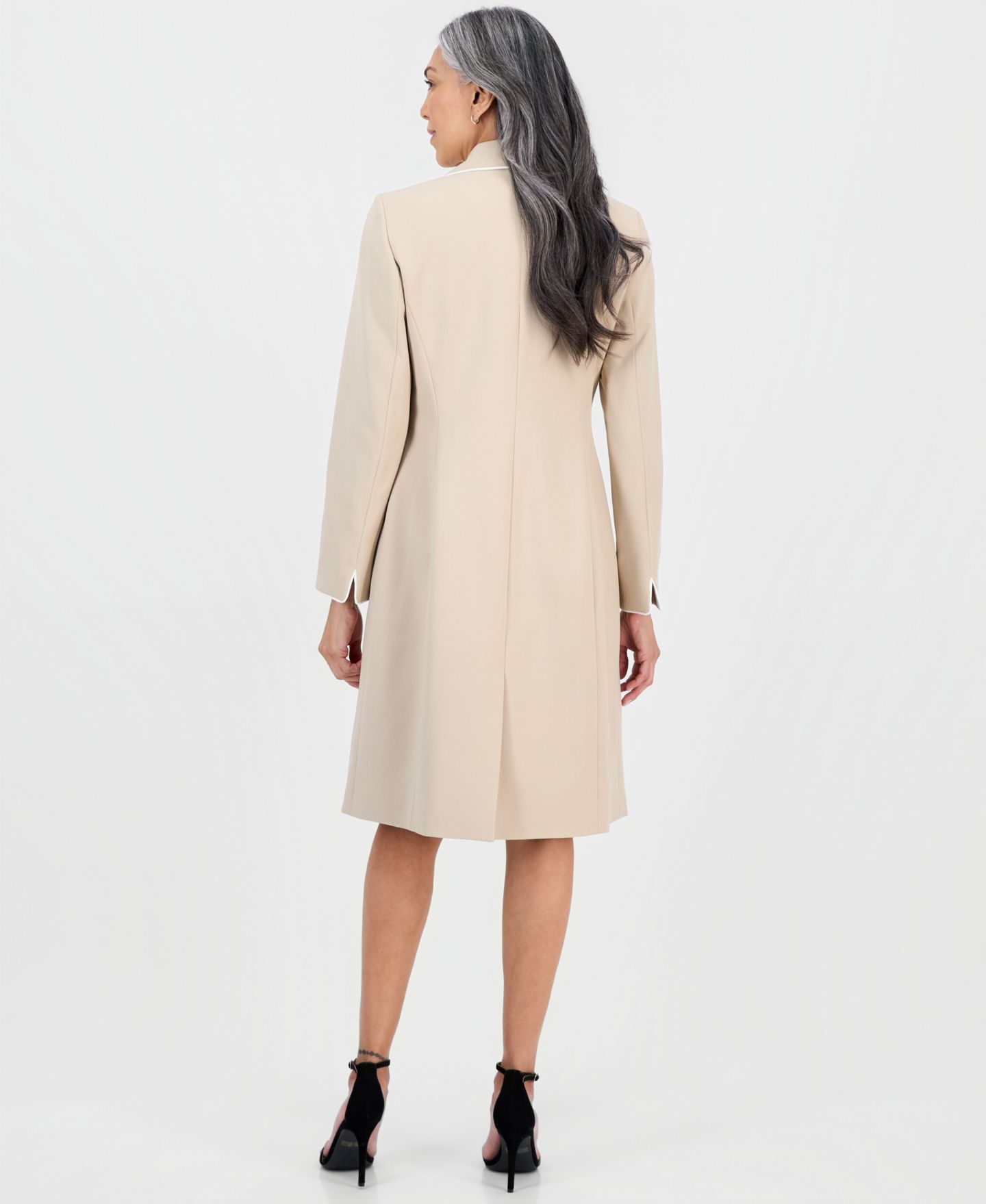 Женские платья Le Suit Topper Jacket & Round-Neck Sheath 2 Piece Dress Suit, Regular & Petites, цвет: Бежевый / Ванильный ледяной — фото 2