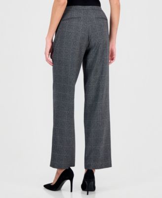 Women's Notch-Lapel Mid-Rise Straight-Leg Pantsuit 