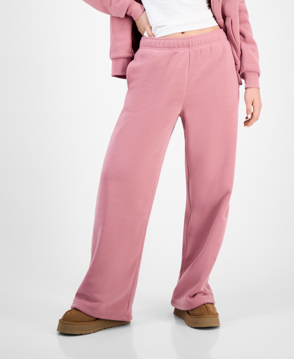 Ultra Flirt Juniors' Faux-Fur-Lined Sweatpants
