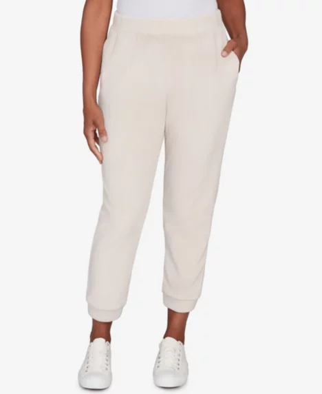 Petite Calm Luxe Soft Luxe Knit Jogger - Alabaster