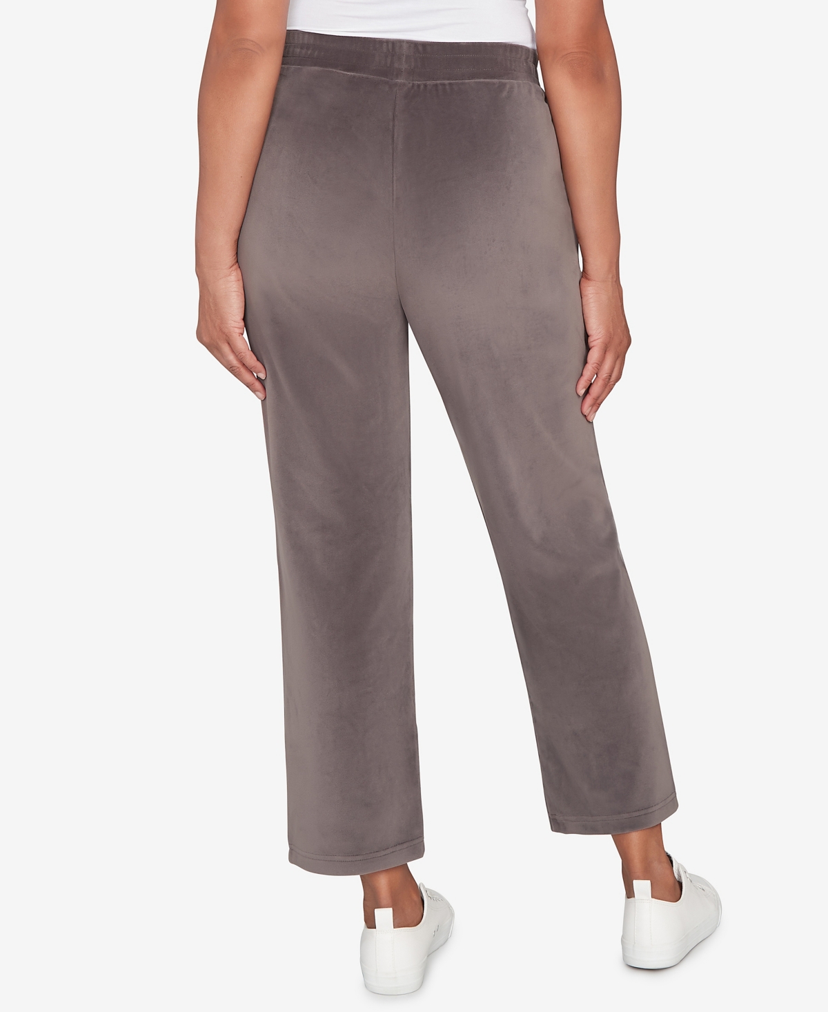 Alfred Dunner Petite Calm Luxe Luxe Double Knit Short Length Pants In Gray
