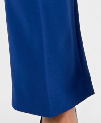 Plus Size Notch-Lapel Mid-Rise Pantsuit 