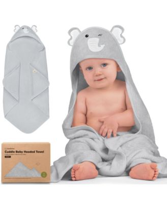 KeaBabies Cuddle Baby Hooded Towel Baby Bath Towel Hooded Baby Towels Baby Beach Towel for Newborn Kids - Elephant 22$