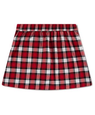 Girls' Plaid Print Wrap Skort