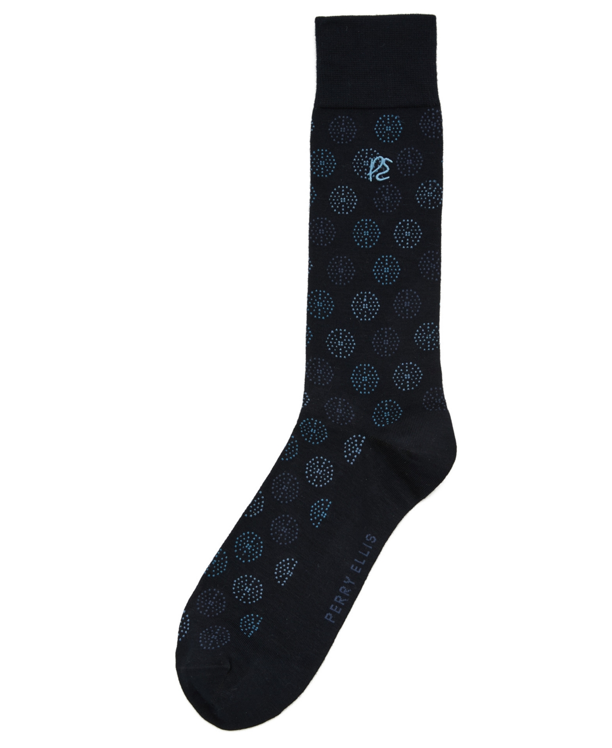 Perry Ellis Portfolio Men's Medallion Socks In Blue