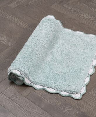 Heathered Crochet Border Cotton Bath Rug, 20" x 32"