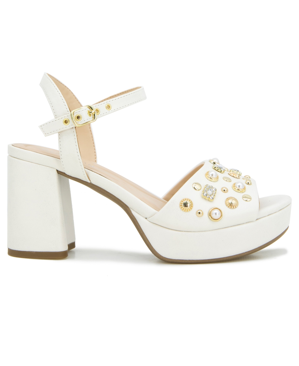 Kenneth Cole Reaction Women's Remina Charm Platform Sandals In White